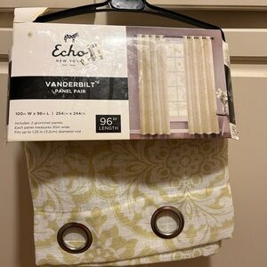 Echo Vanderbilt Cream and Tan Curtains